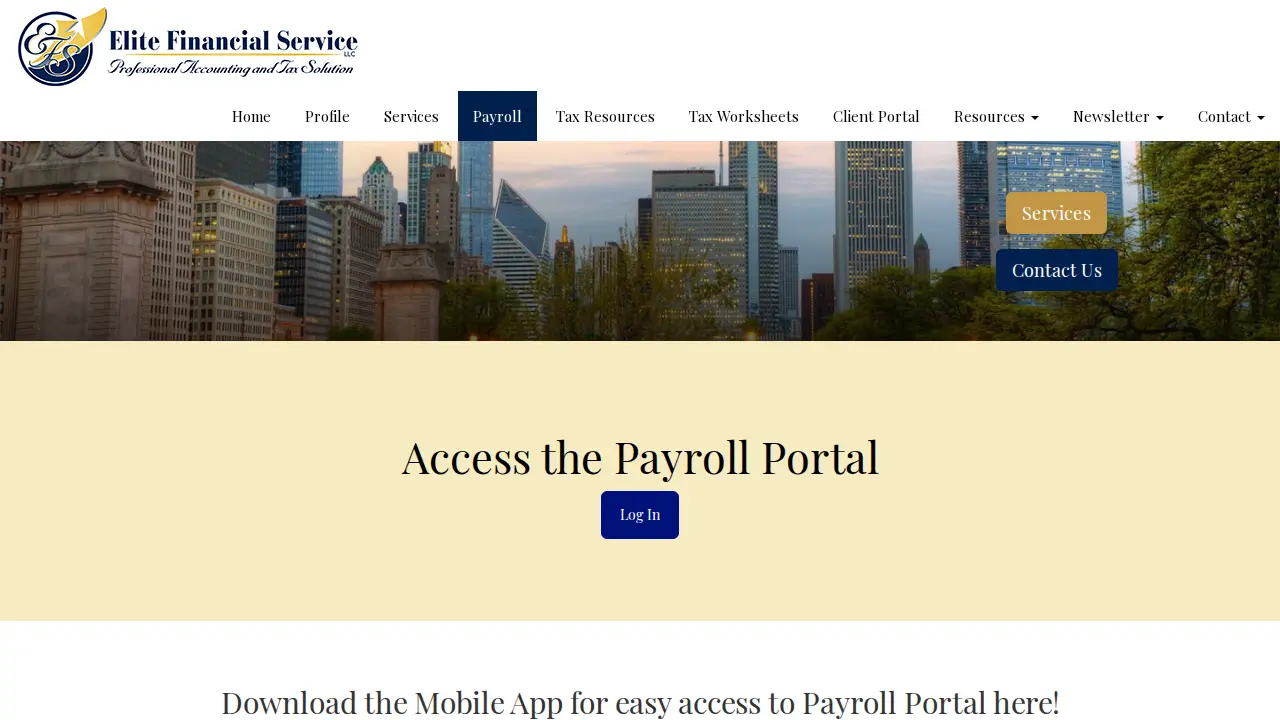 Elite Financial Service LLC page