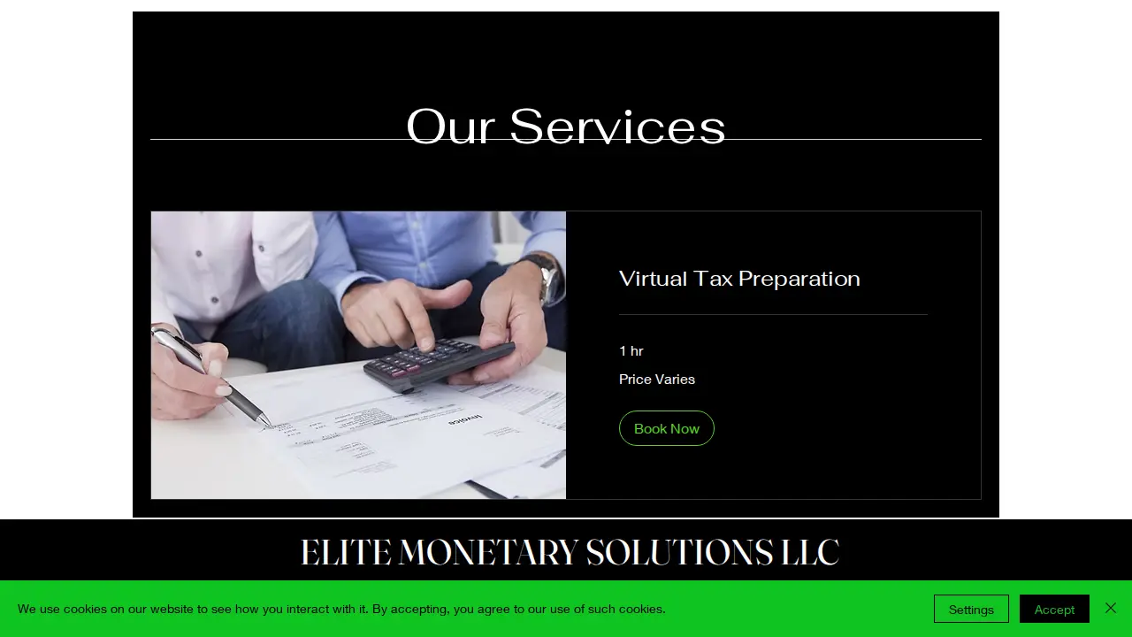 Elite Monetary Solutions LLC page