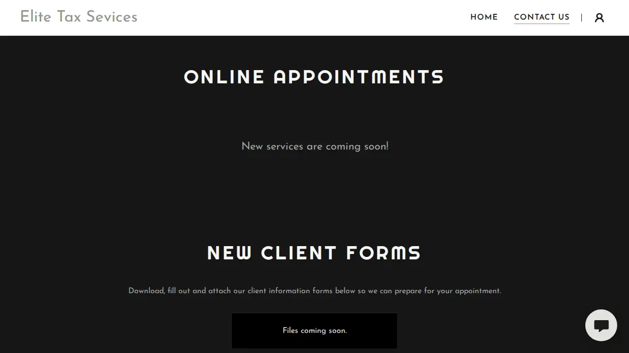 Elite Tax Services page