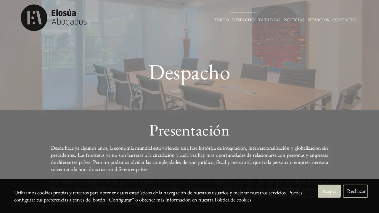 Elosúa Abogados page