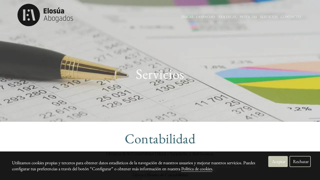 Elosúa Abogados page
