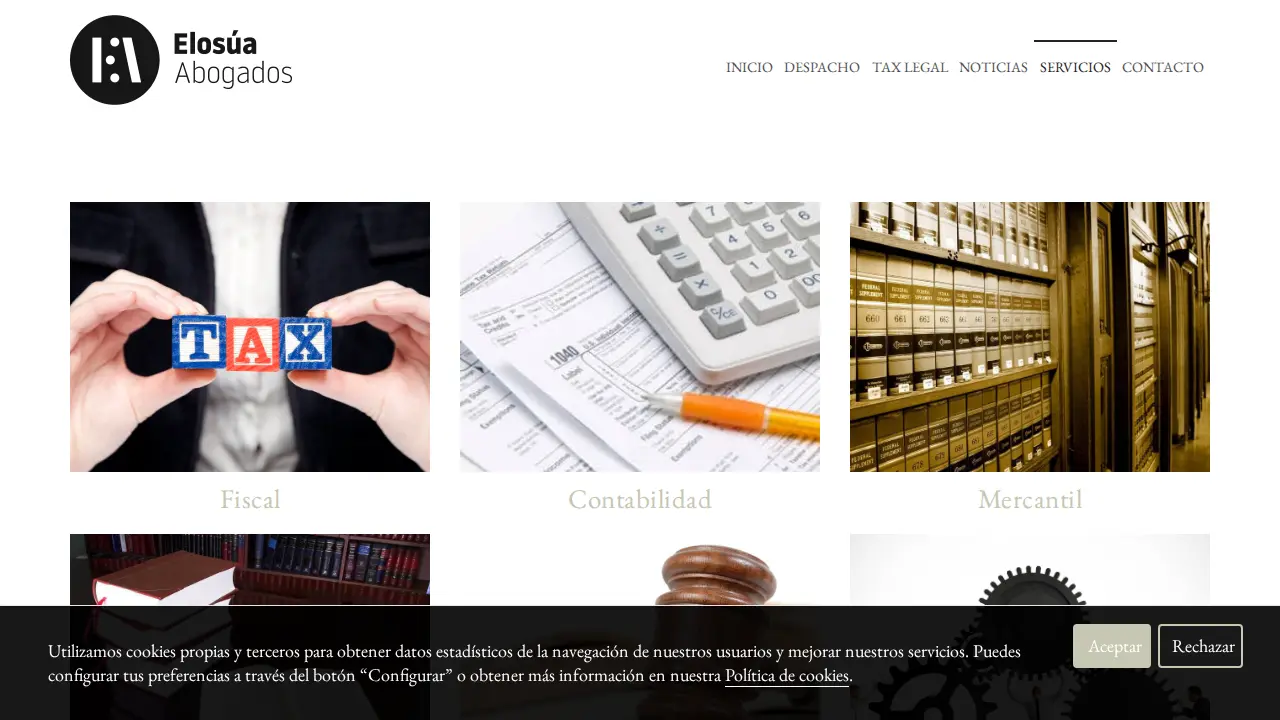Elosúa Abogados page