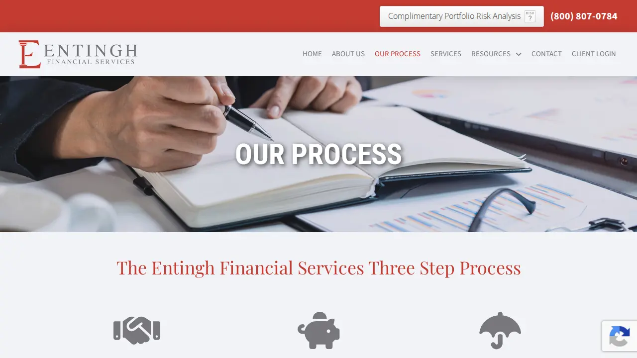 Entingh Financial Services page