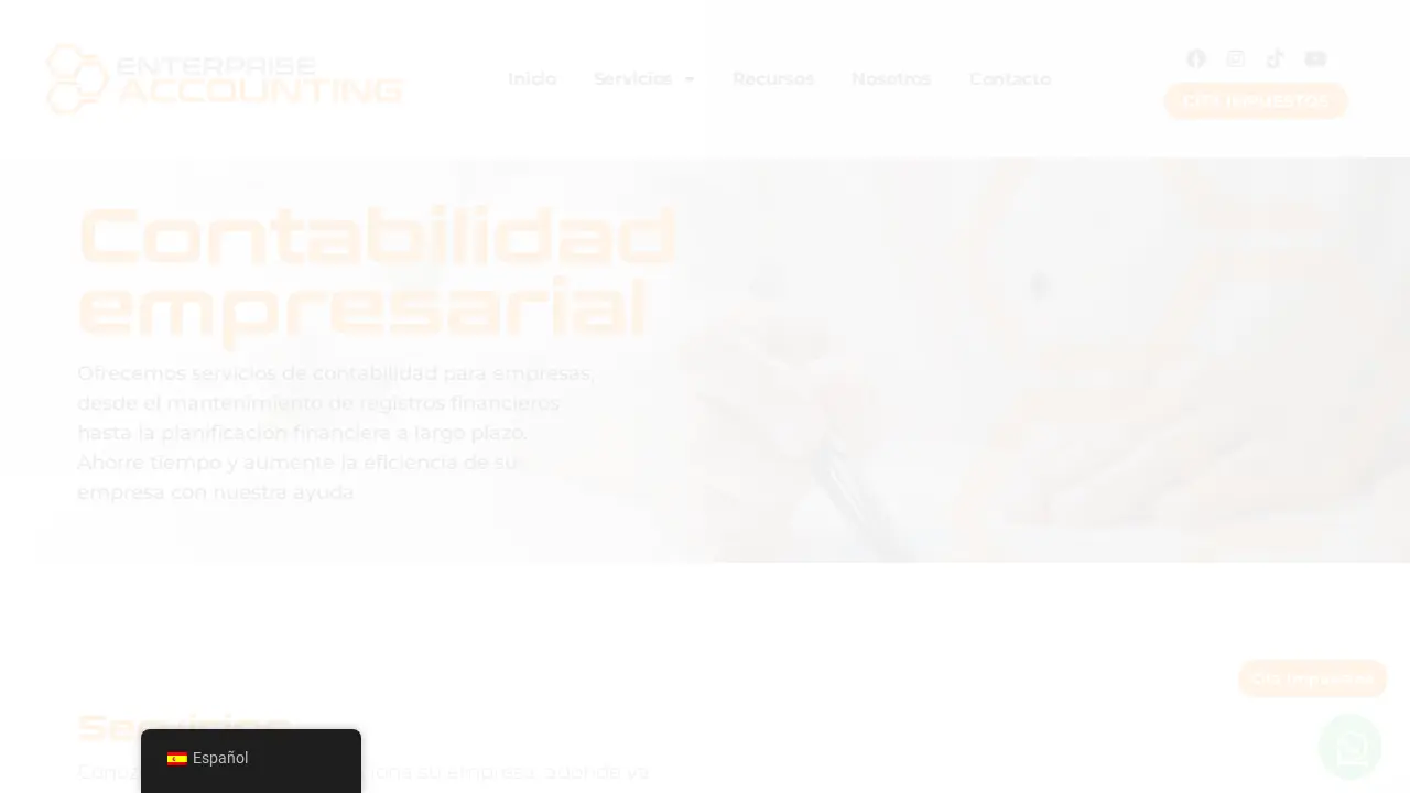 Enterprise Accounting page