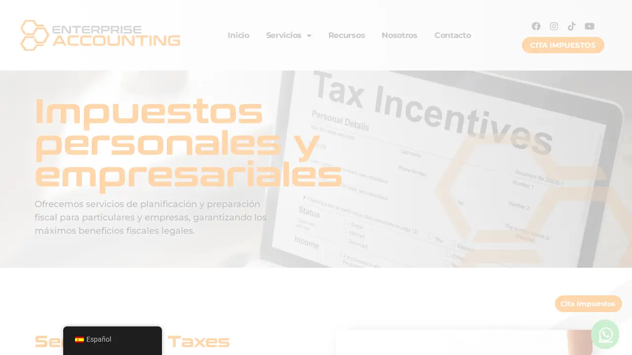 Enterprise Accounting page