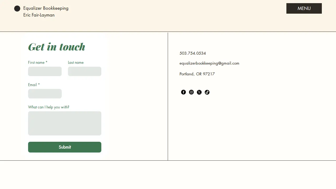 Equalizer Bookkeeping page