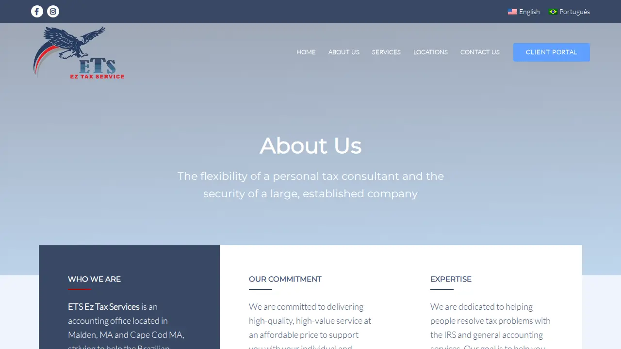 ETS Tax Service page