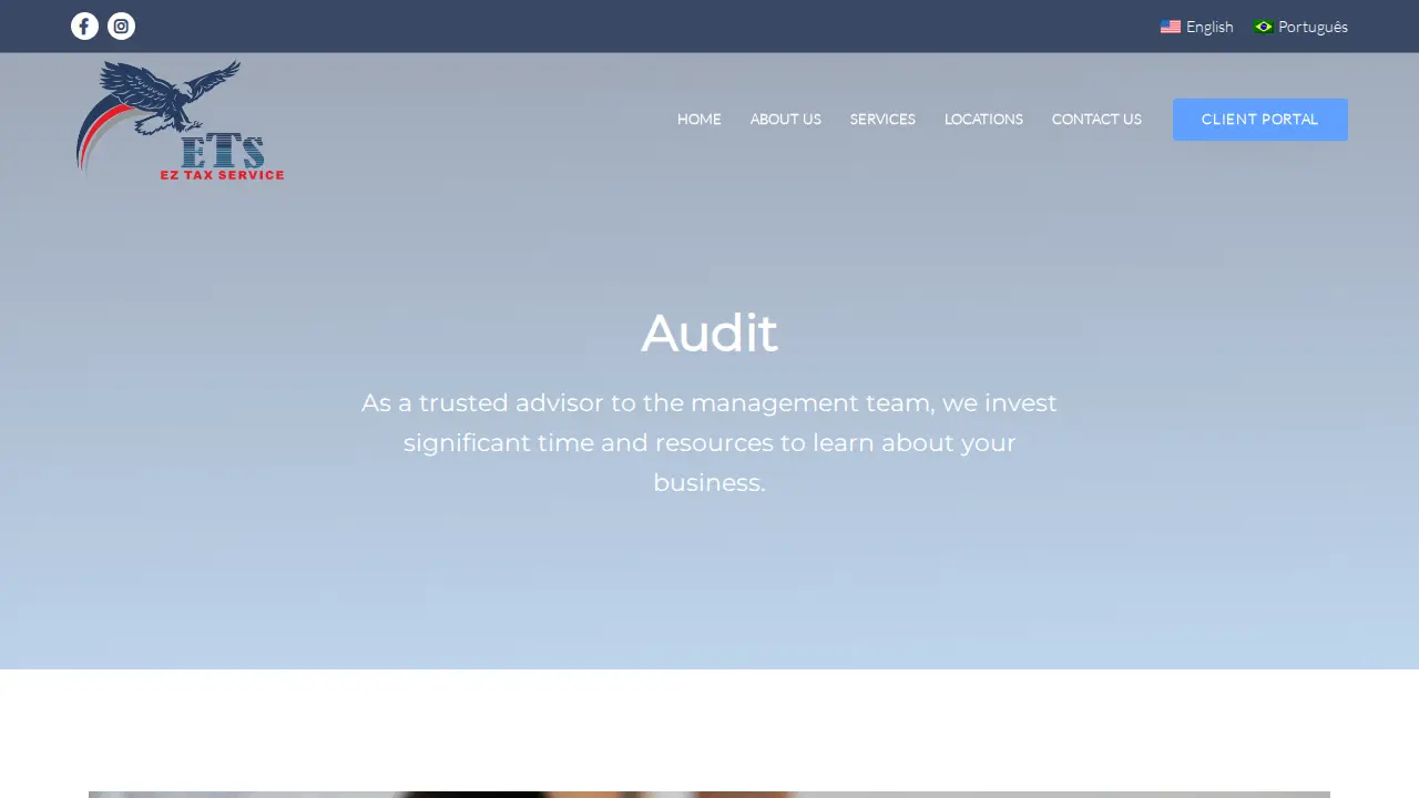 ETS Tax Service page