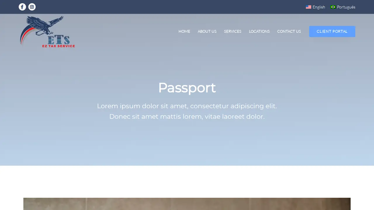 ETS Tax Service page
