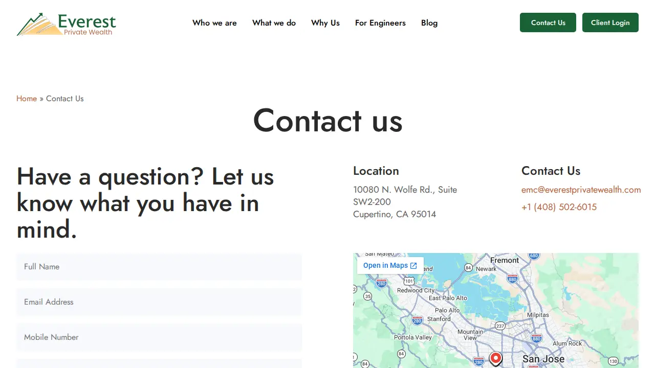 Everest Private Wealth page