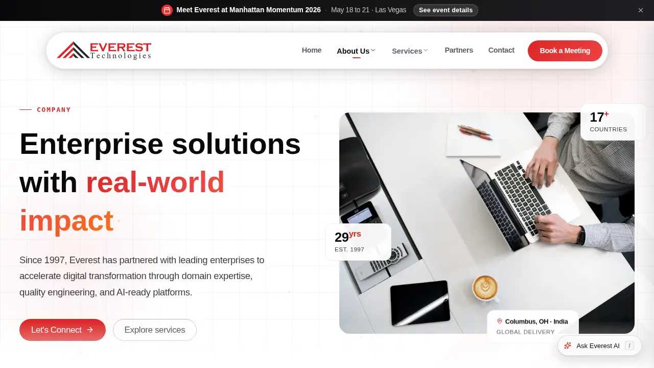 Everest Technologies Inc page