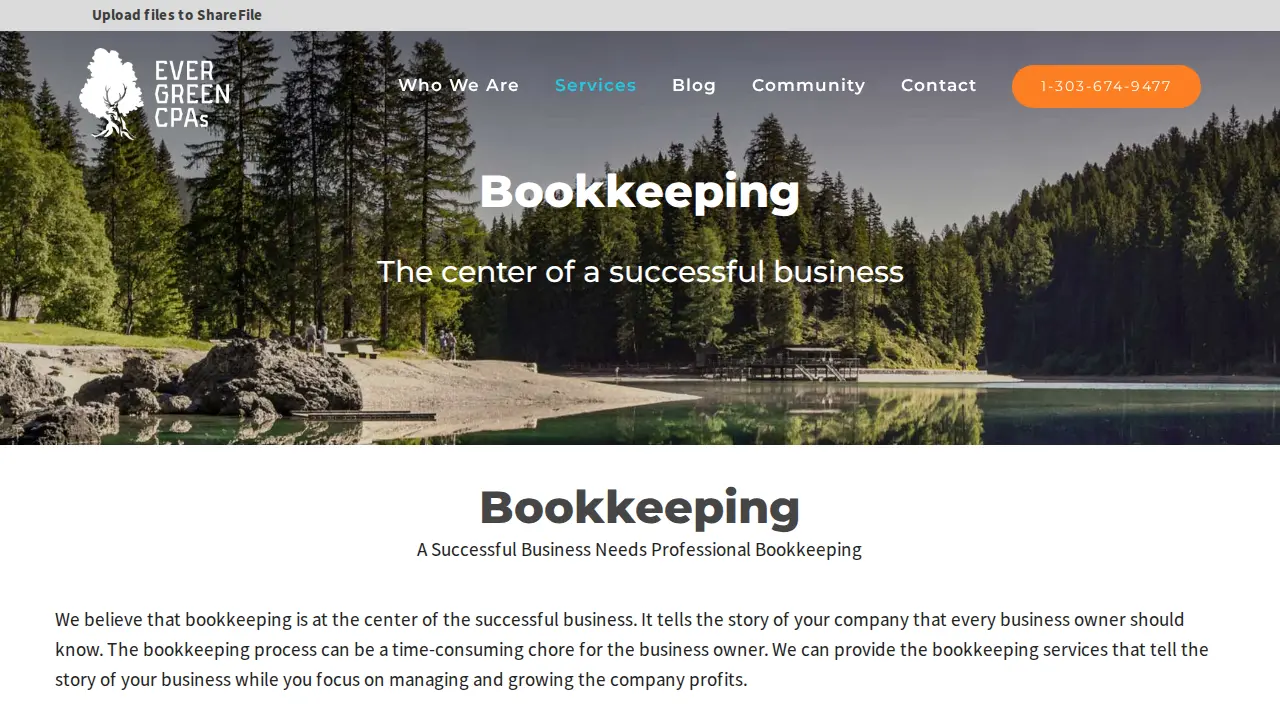 Evergreen CPAs page