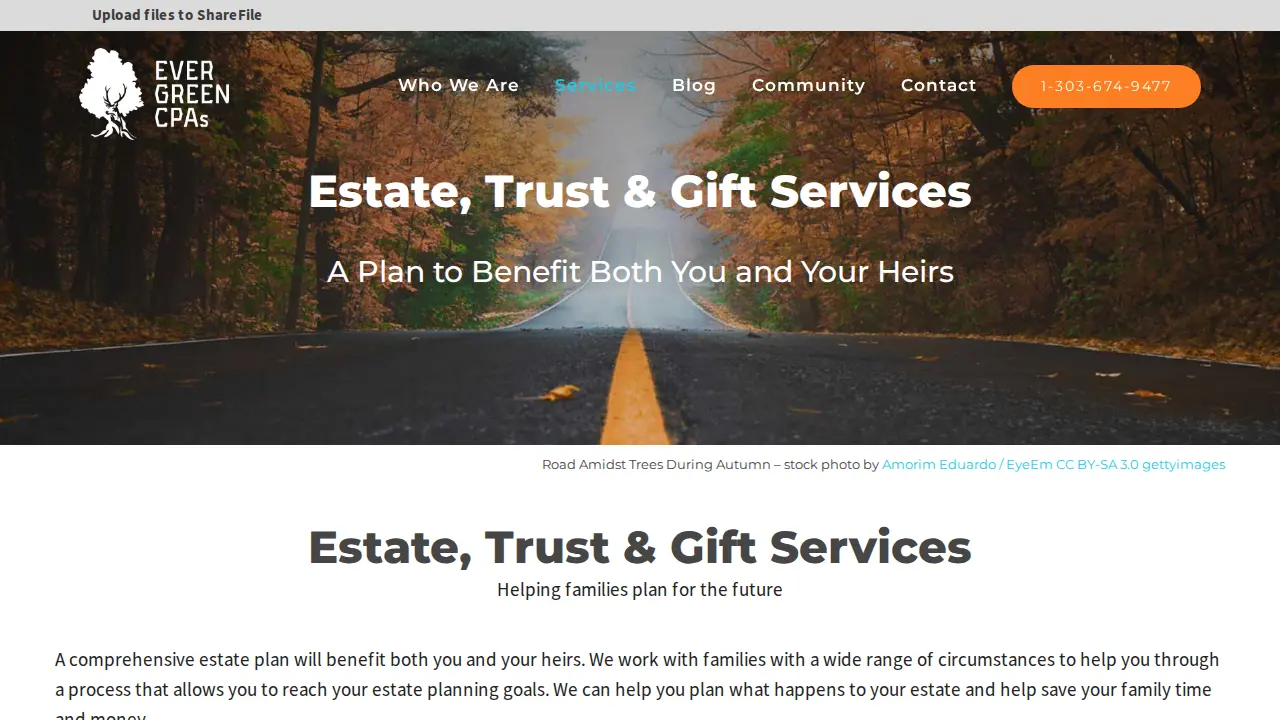Evergreen CPAs page