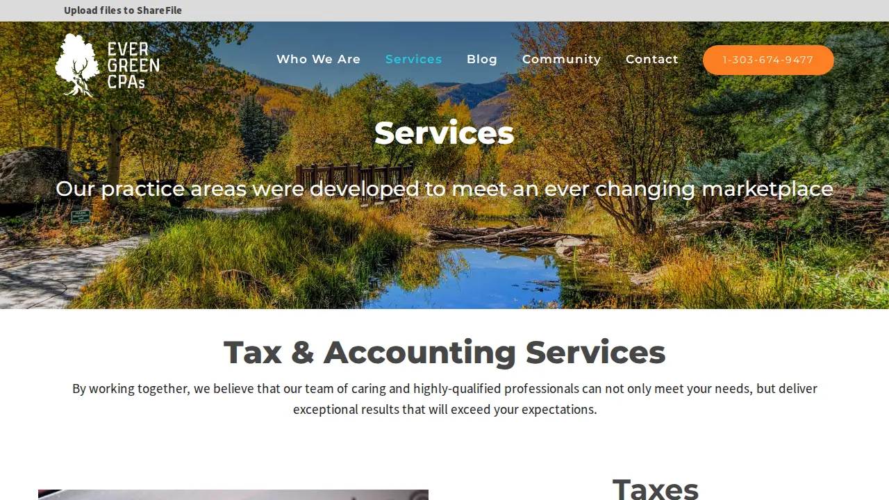 Evergreen CPAs page