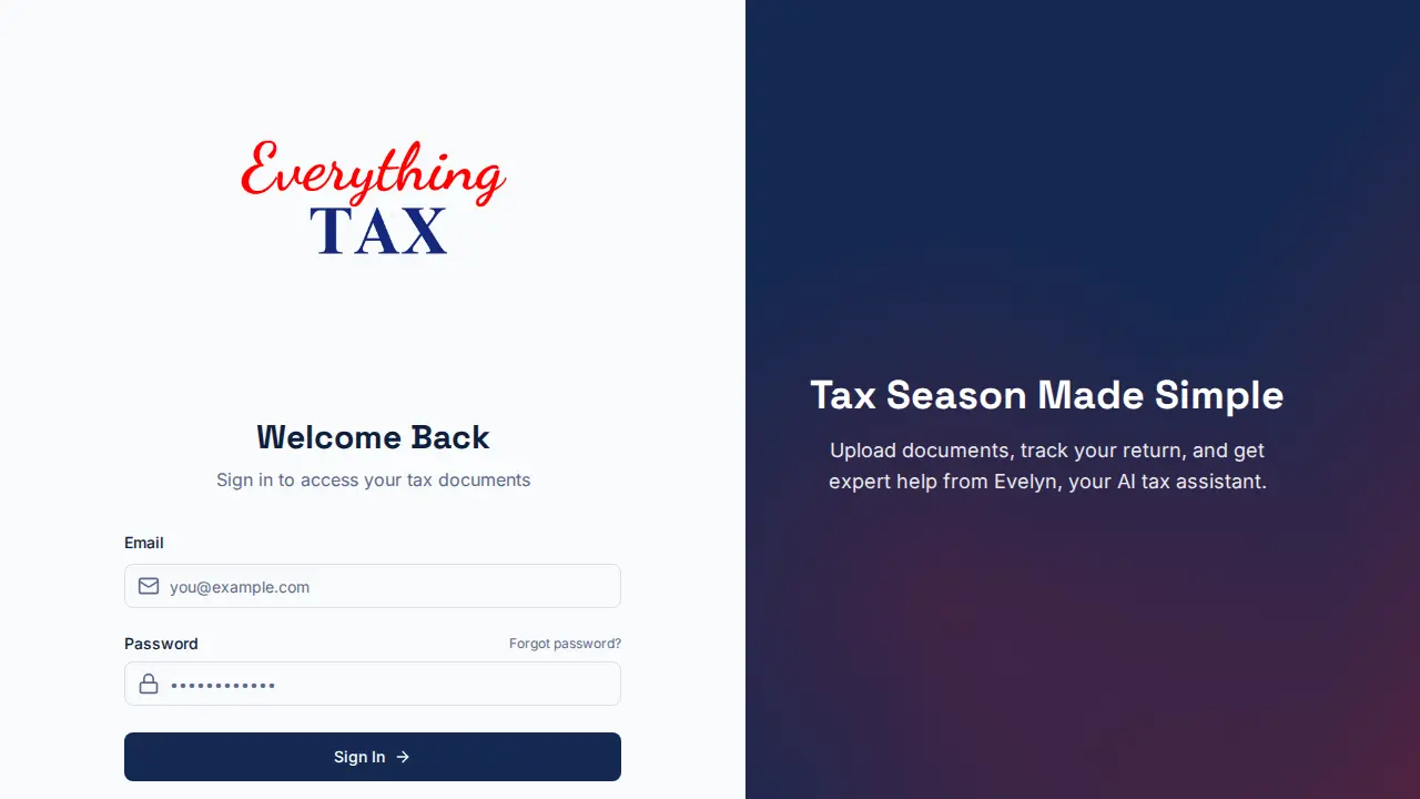 Everything Tax page