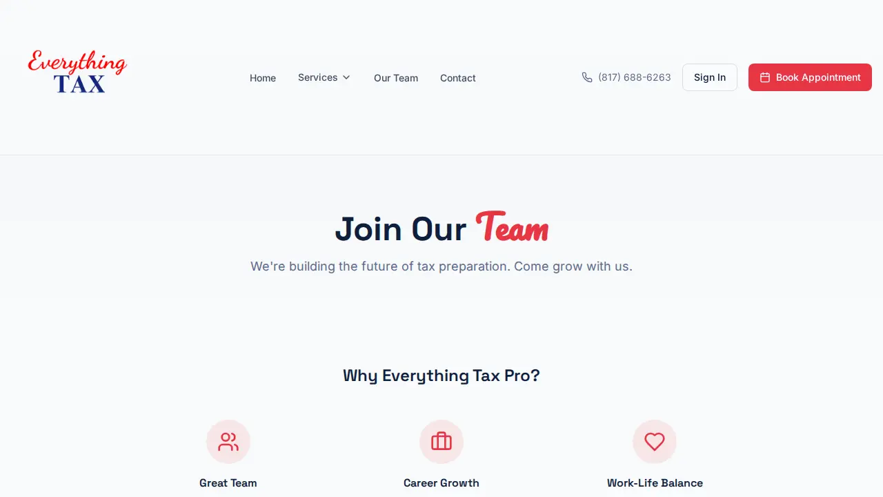 Everything Tax page