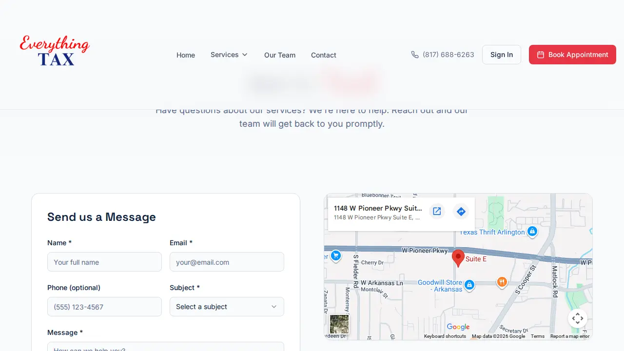 Everything Tax page