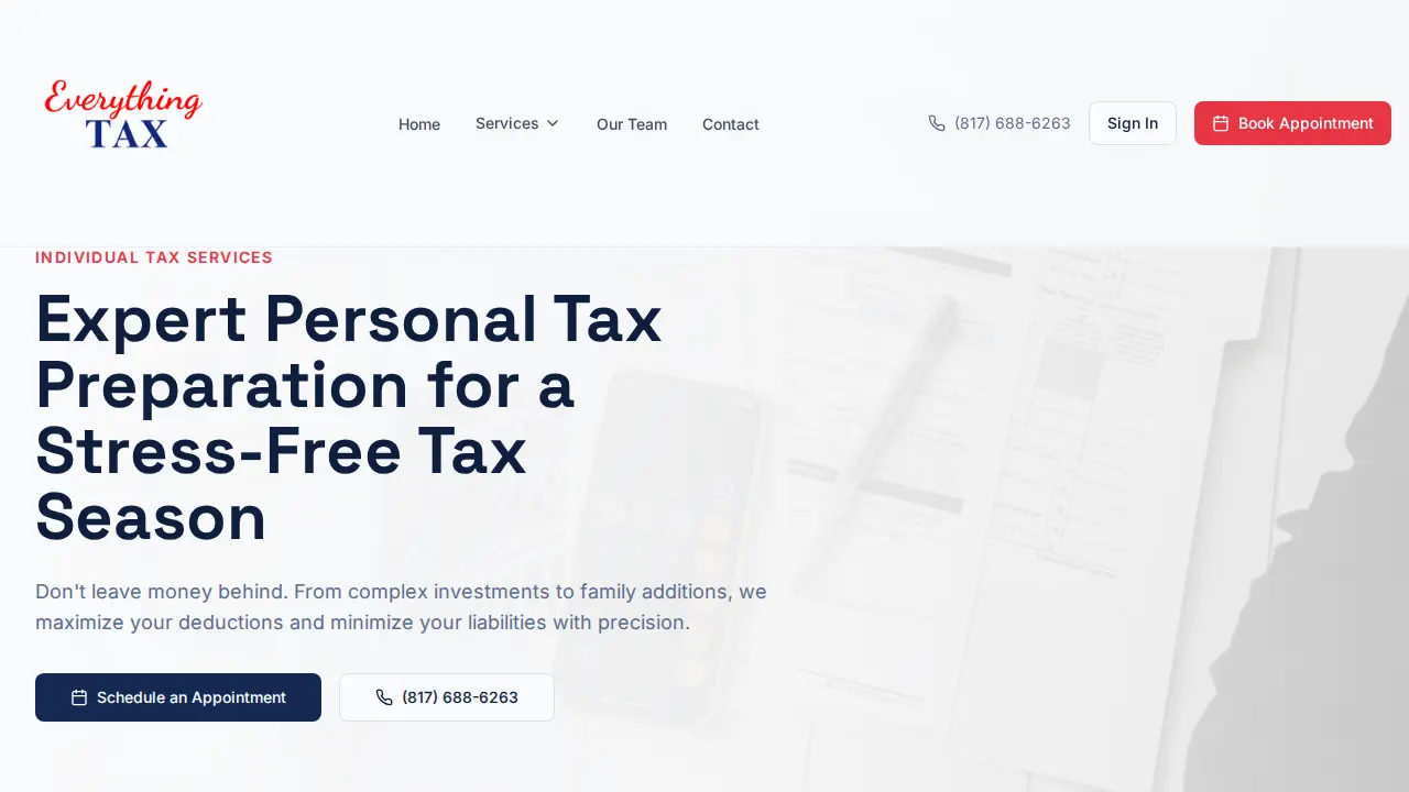 Everything Tax page
