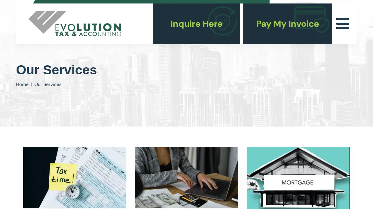Evolution Tax and Accounting page