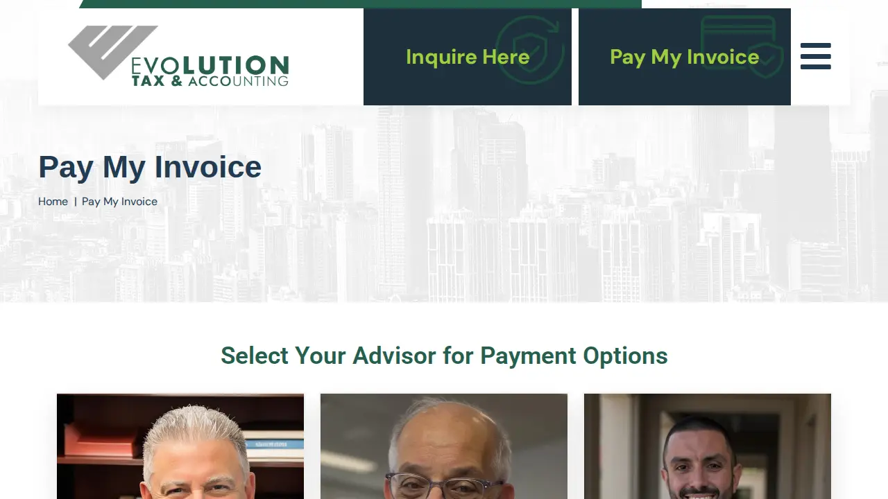 Evolution Tax and Accounting page