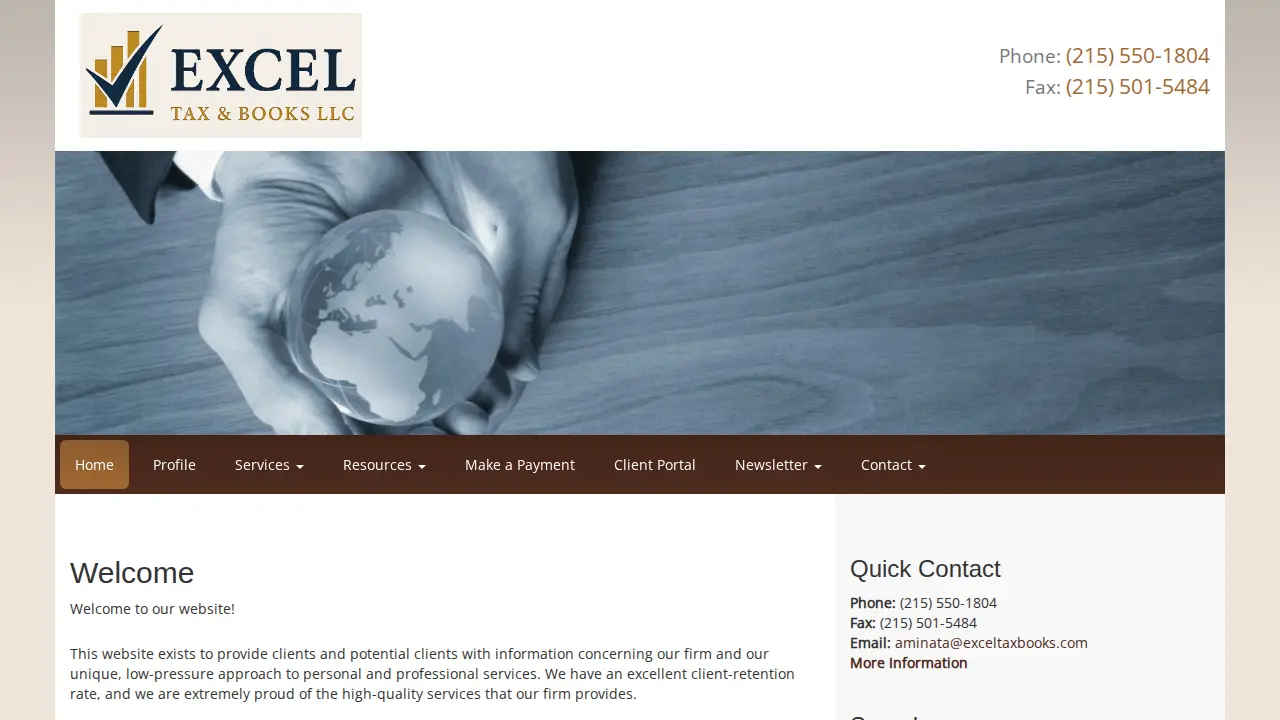 Excel Tax & Books LLC website