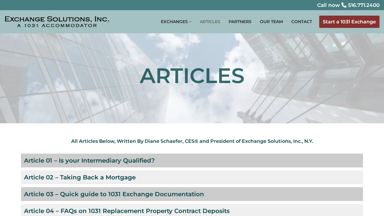 Exchange Solutions Inc. page