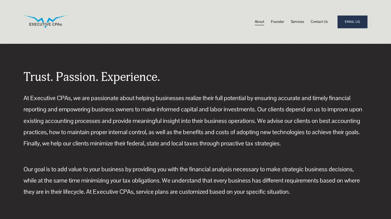 Executive CPAs page