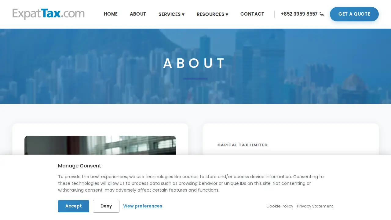 ExpatTax.com (CAPITAL TAX LIMITED) page