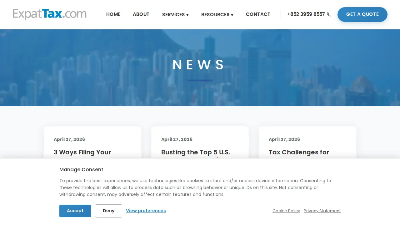 ExpatTax.com (CAPITAL TAX LIMITED) page