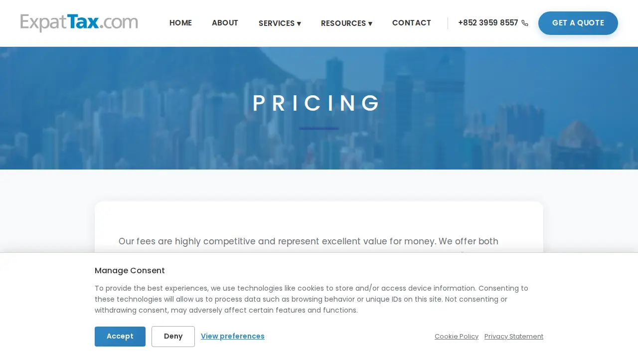 ExpatTax.com (CAPITAL TAX LIMITED) page
