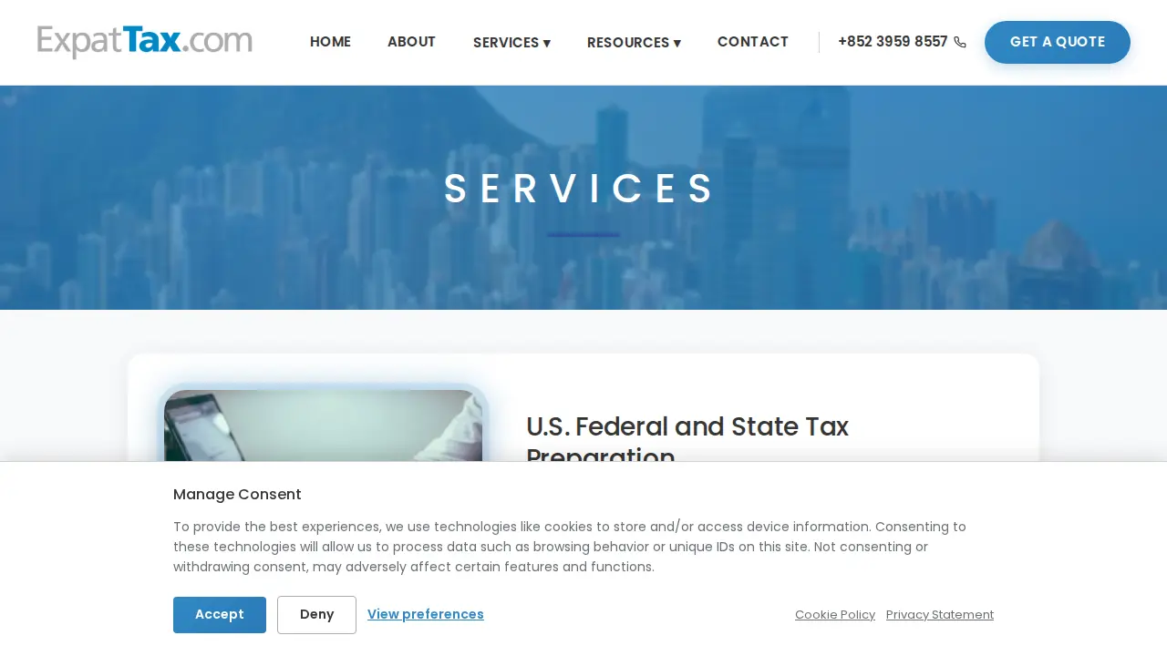 ExpatTax.com (CAPITAL TAX LIMITED) page