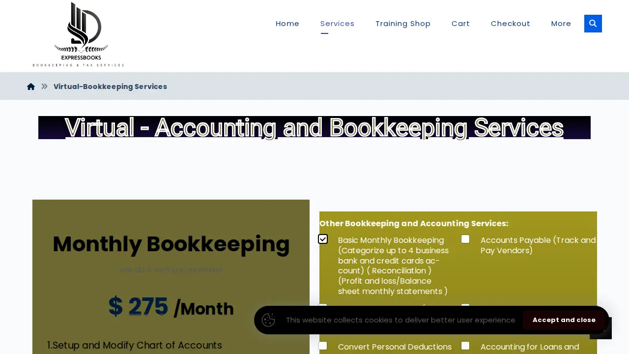 ExpressBooks Bookkeeping and Tax Preparation page