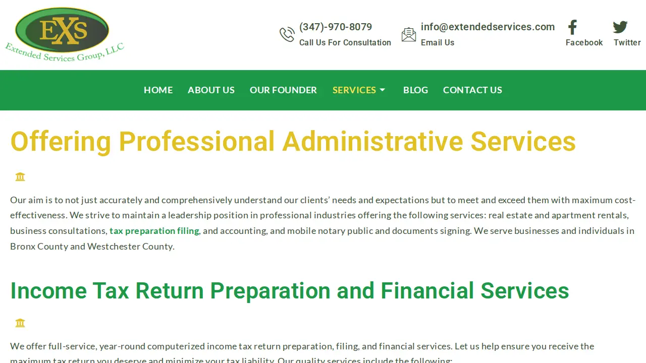 Extended Services Group, LLC page