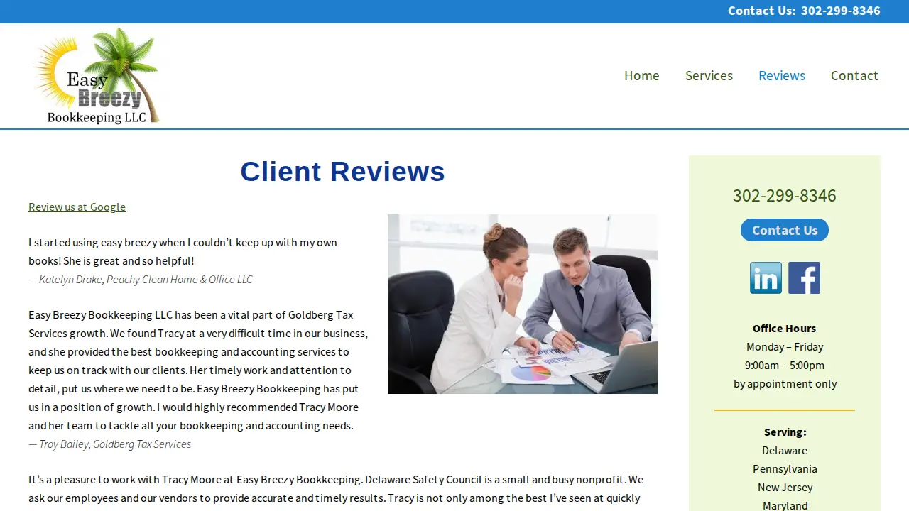 Easy Breezy Bookkeeping page