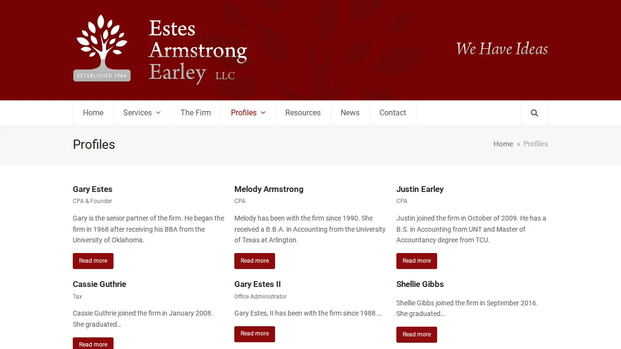 Estes Armstrong Earley LLC CPA's page