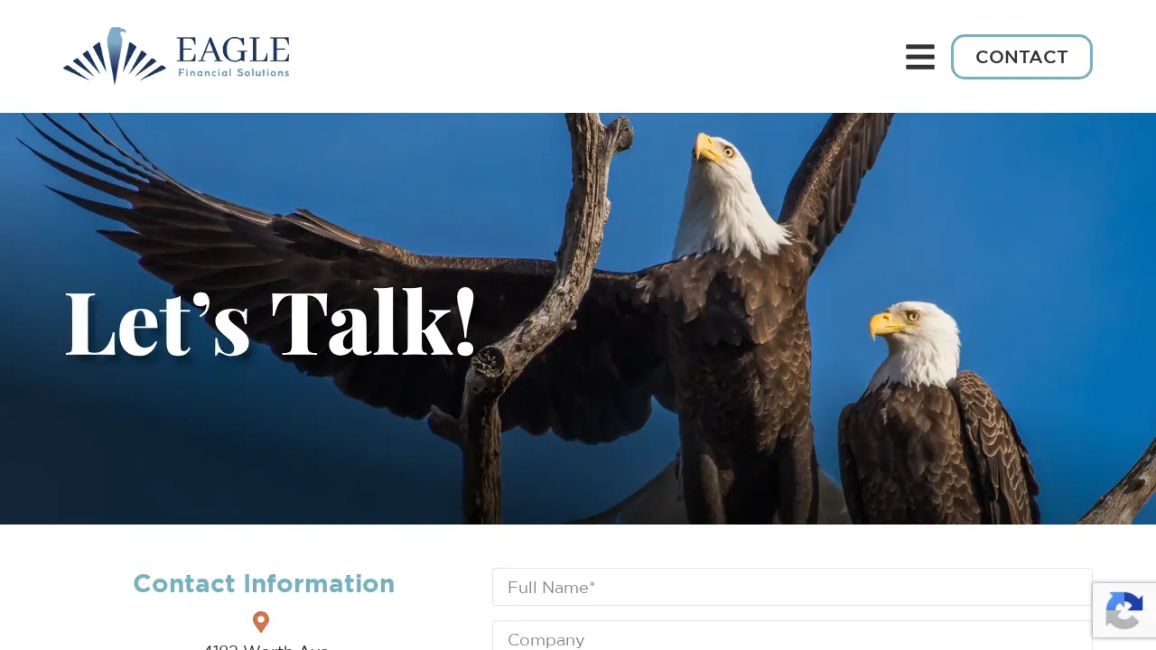 Eagle Financial Solutions page