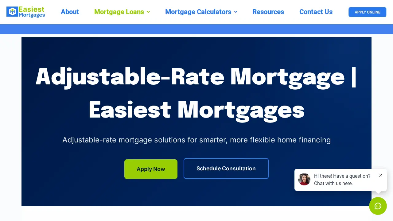EASIEST MORTGAGE SERVICES page