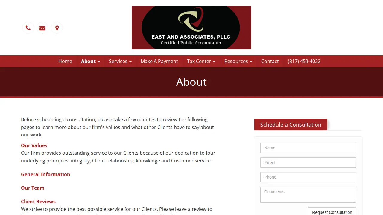 East and Associates, PLLC page