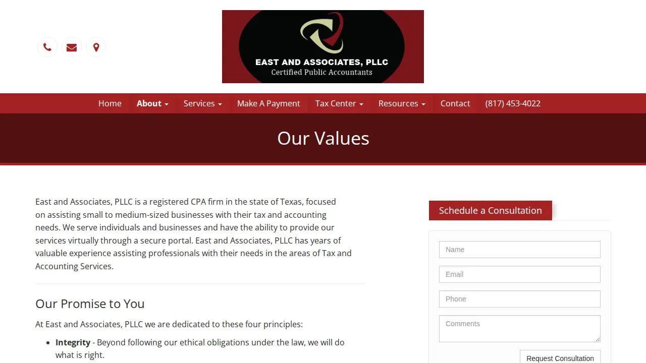 East and Associates, PLLC page
