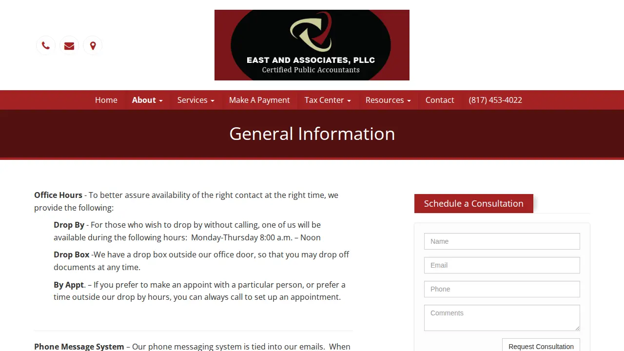 East and Associates, PLLC page