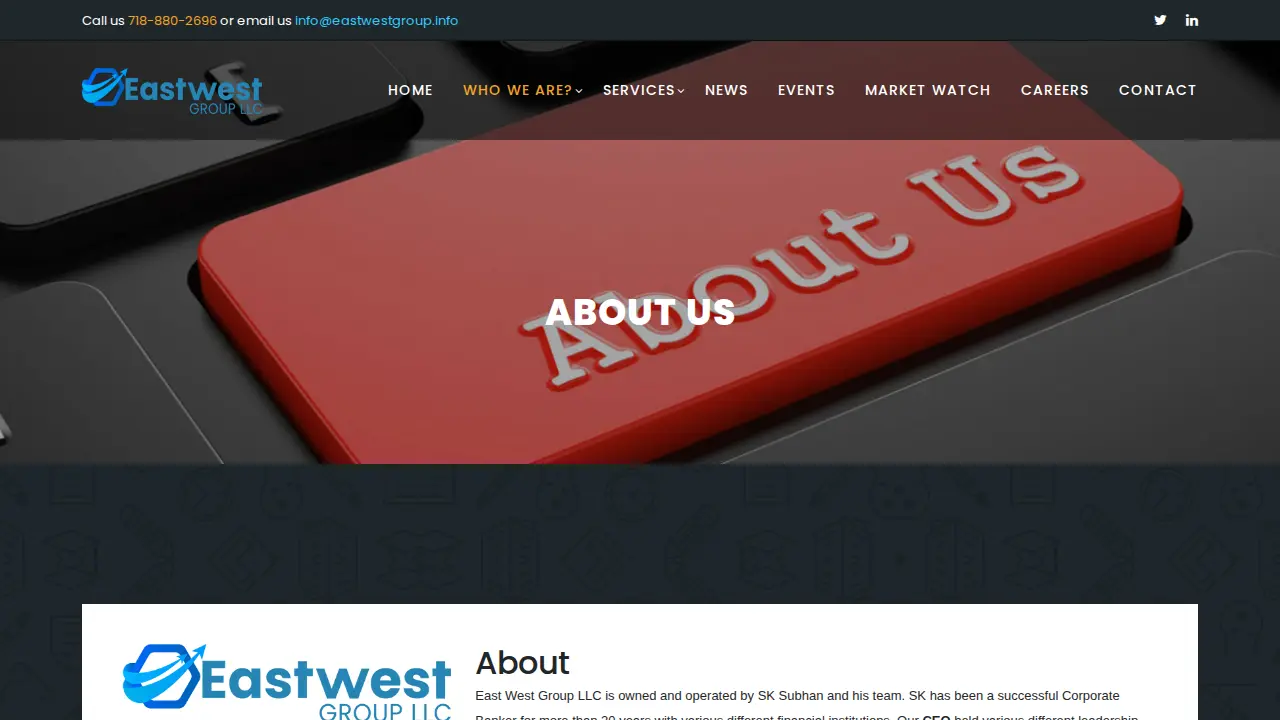 Tax Preparation - EastWest Group page