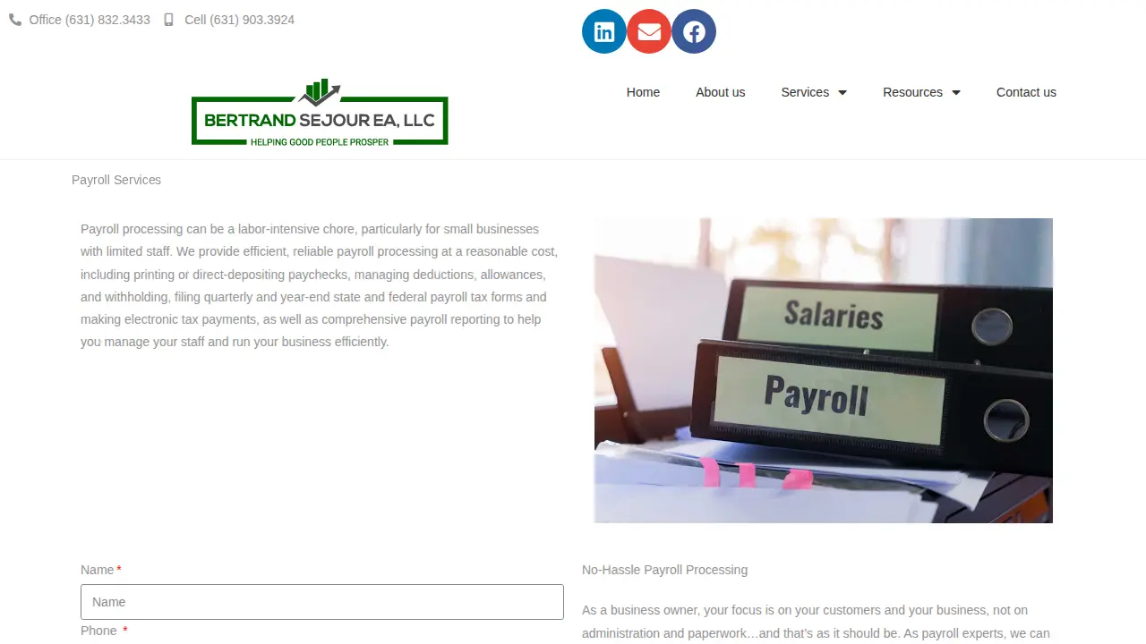 Bertrand Sejour EA, LLC page