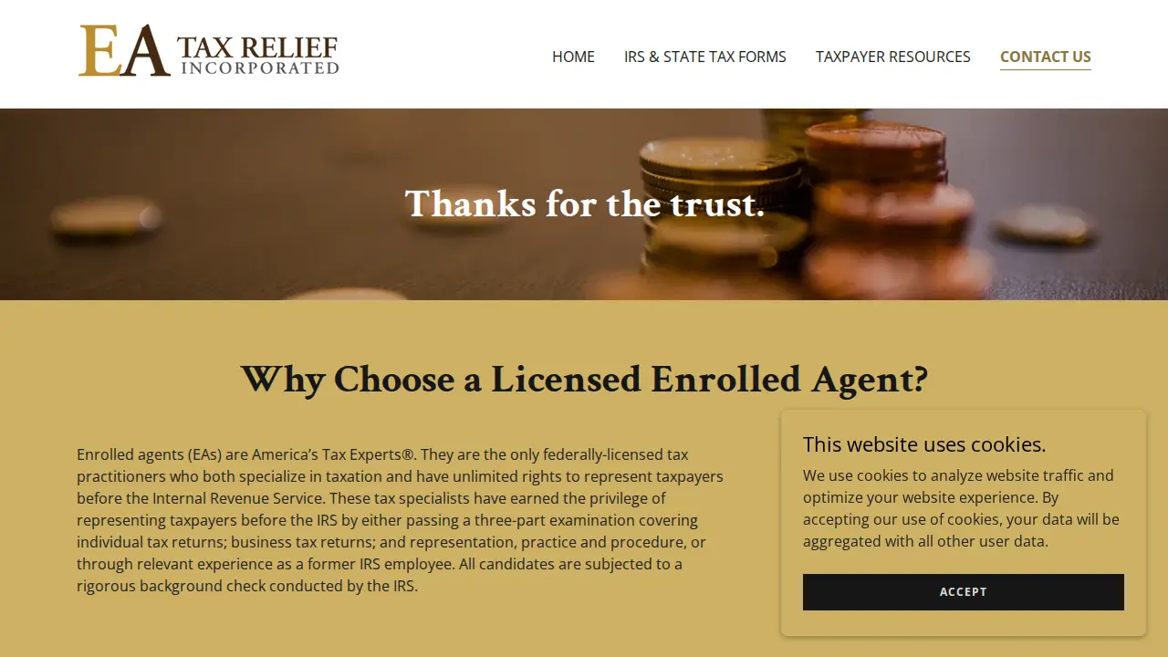 EA Tax Relief, Inc. (Long Island) page