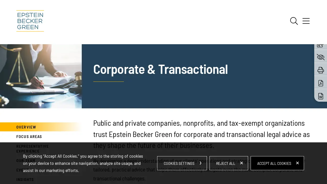Epstein Becker Green page