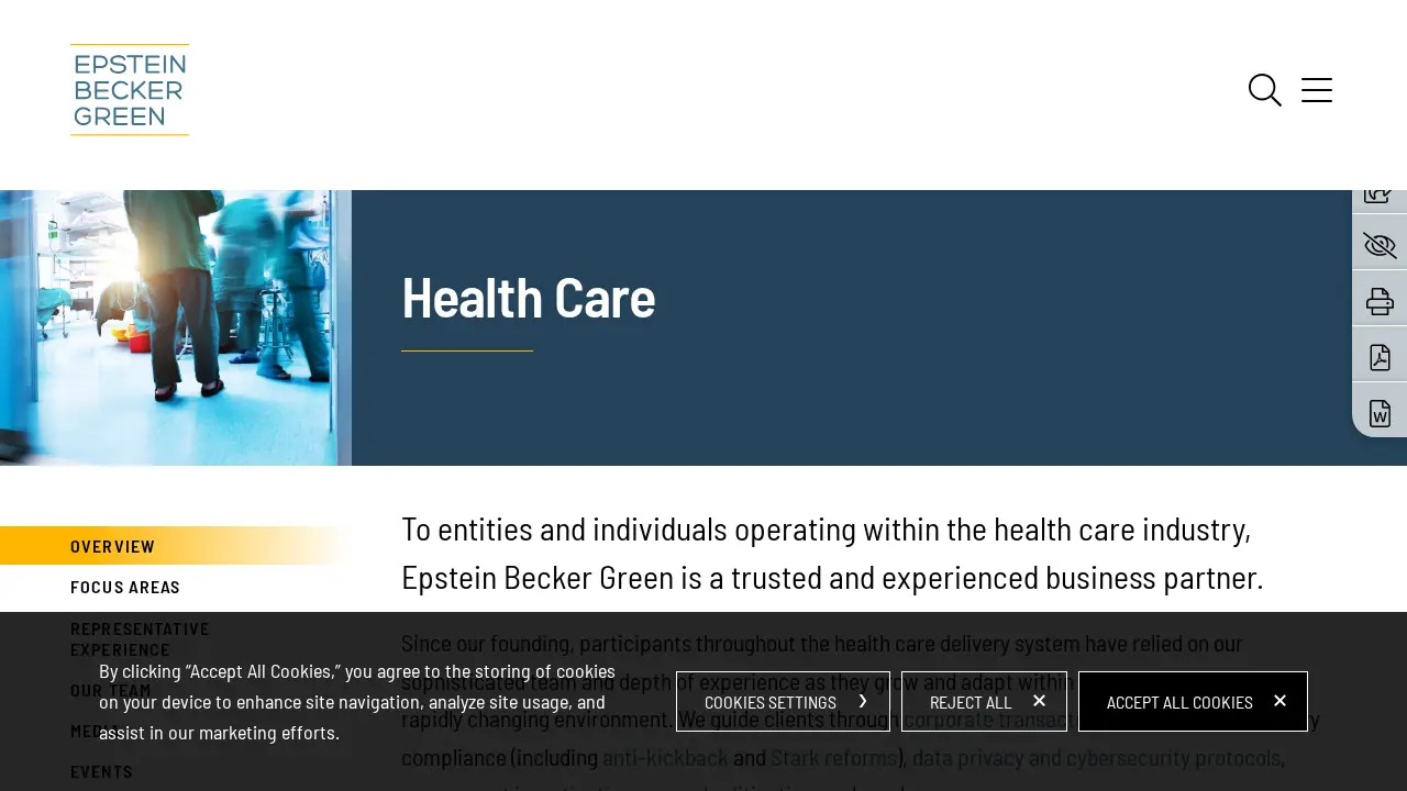 Epstein Becker Green page