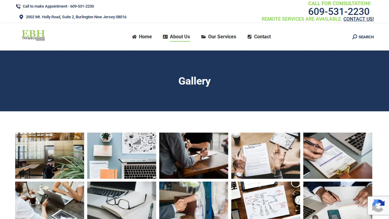 EBH Tax Services page