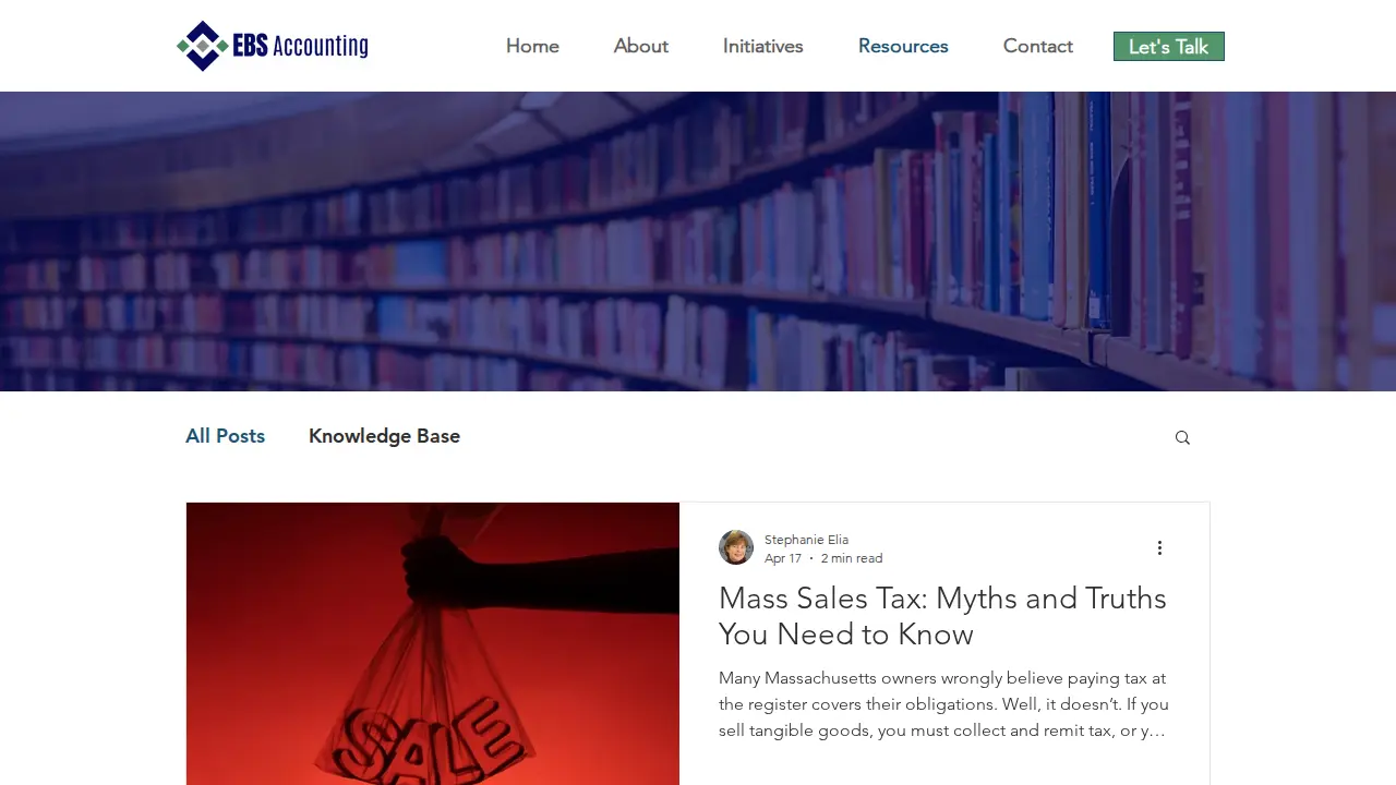 EBS Accounting page