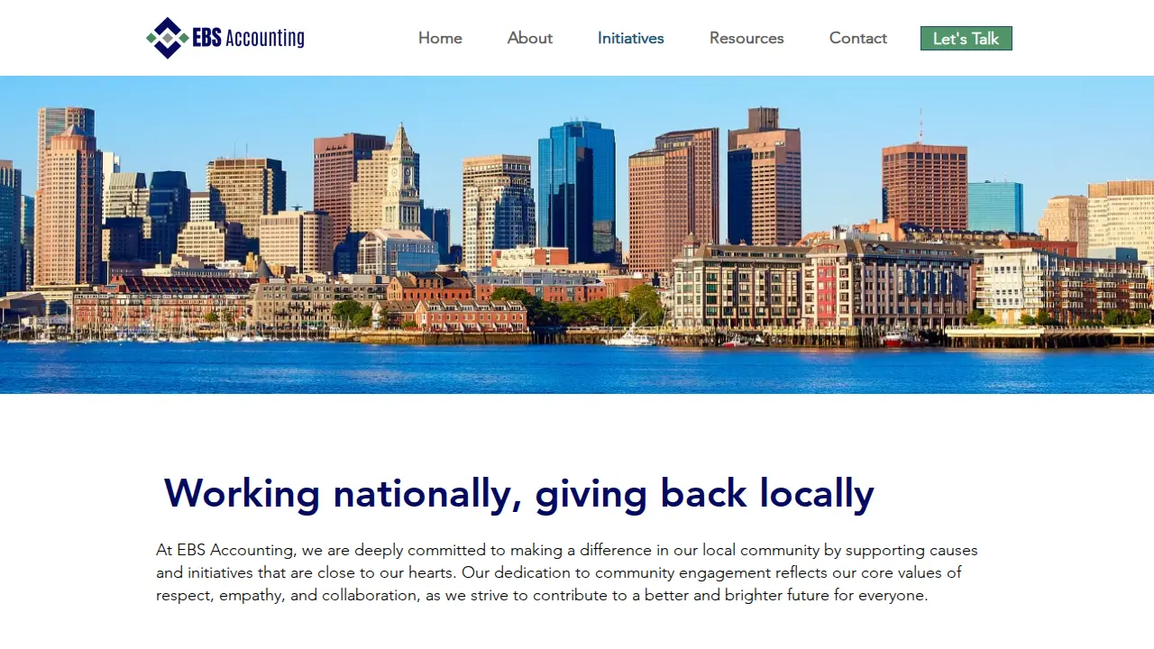 EBS Accounting page