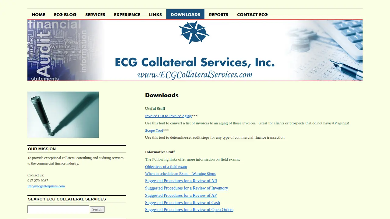 ECG Collateral Services, Inc. page