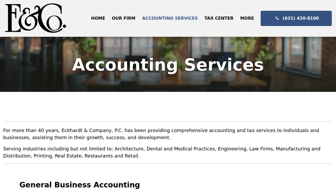 Robert J Eckhardt & Co PC page